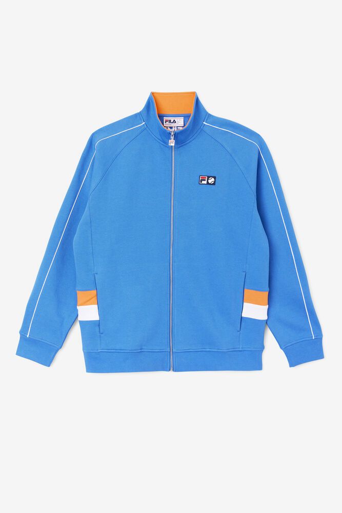 Fila Sutton Track Blue Jacket Mens - NZ 28569-BYKO